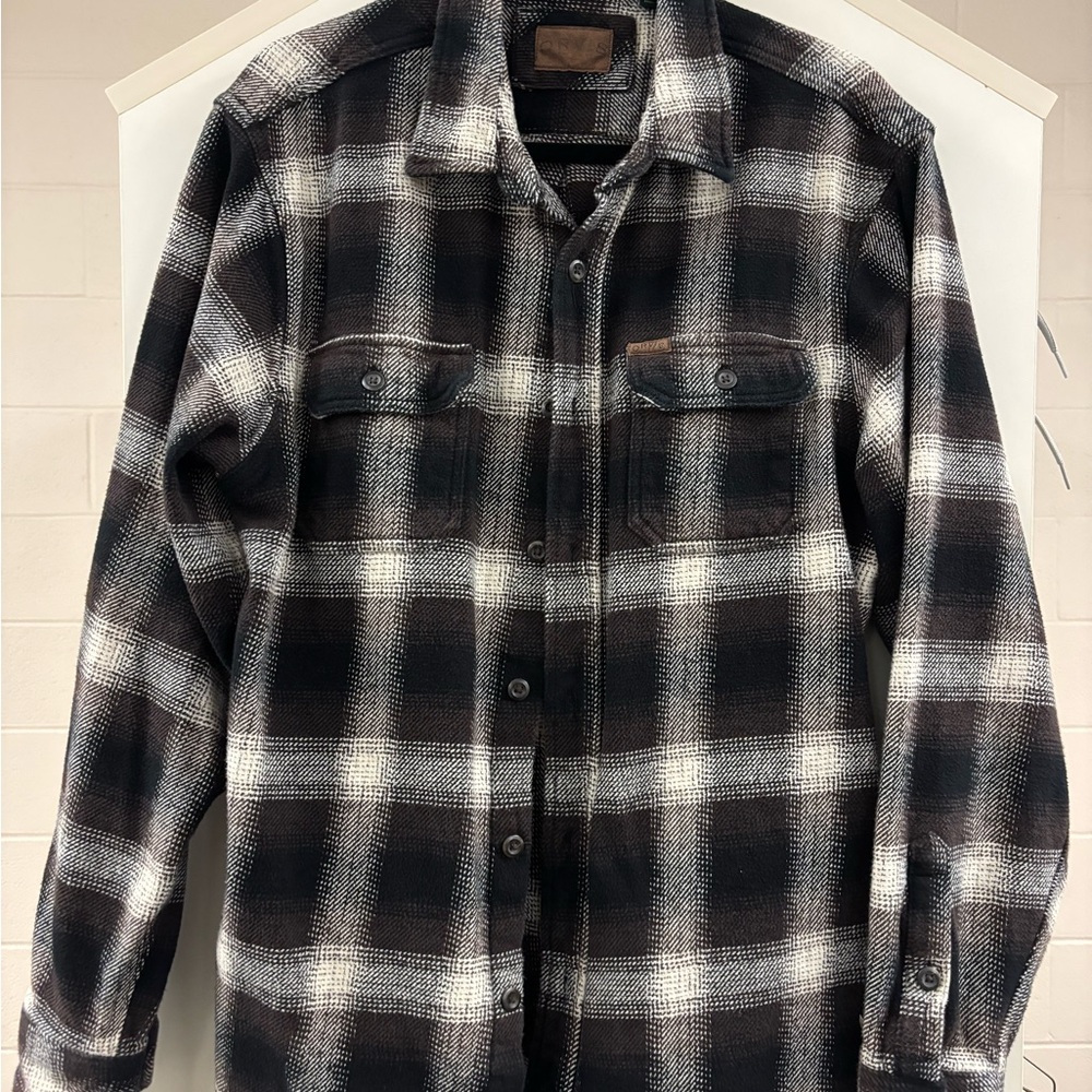 Orvis Black and White Plaid Button-Up Shir
